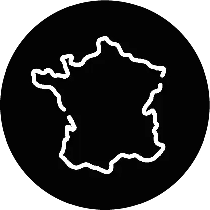 france blanc cercle noir