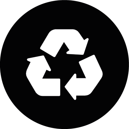 recyclable blanc cercle noir