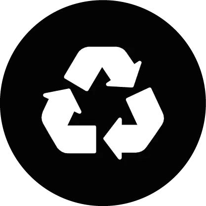 recyclable blanc cercle noir