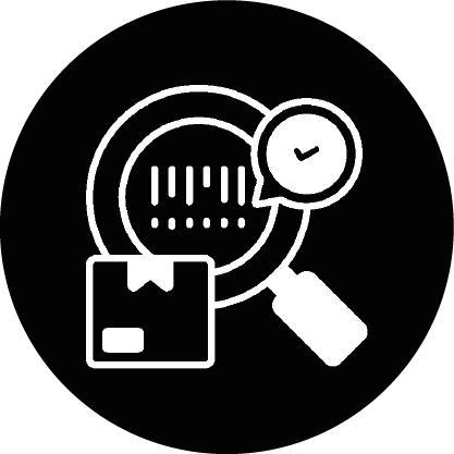 traçabilité total blanc cercle noir